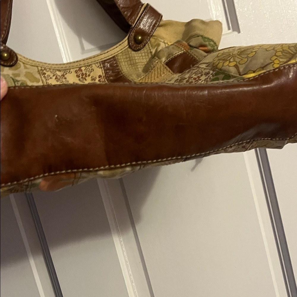 Fossil Multicolor Floral Patchwork Shoulder Handb… - image 3